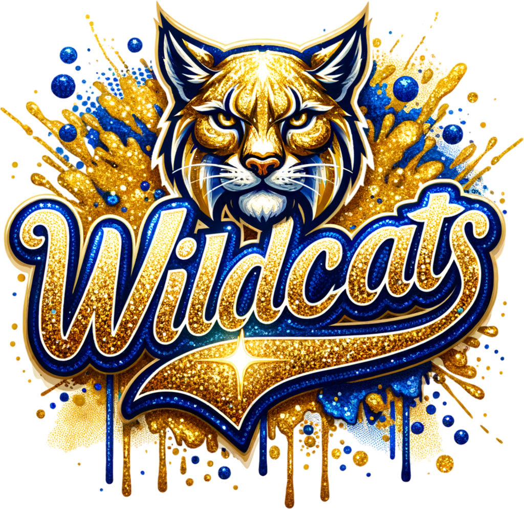 Black Logan Wildcat Paint Splatter T Shirt