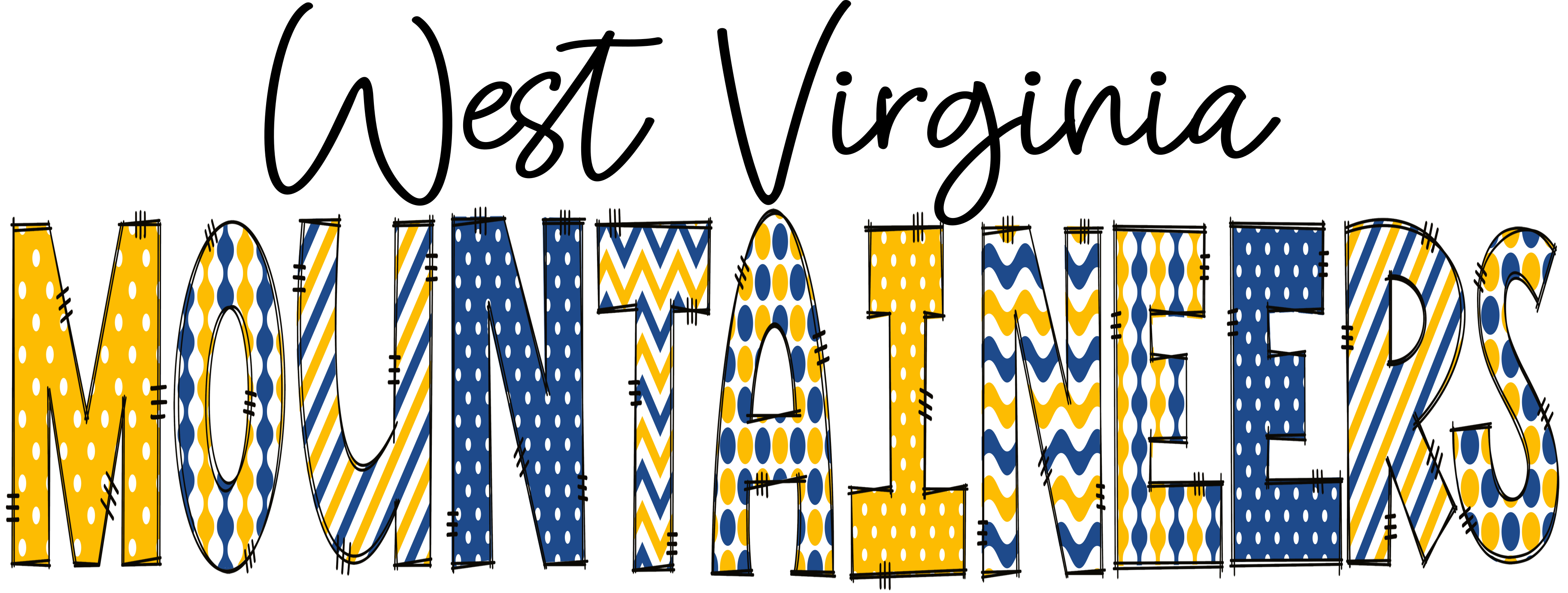 West Virginia Mountaineers Patchwork T Shirt